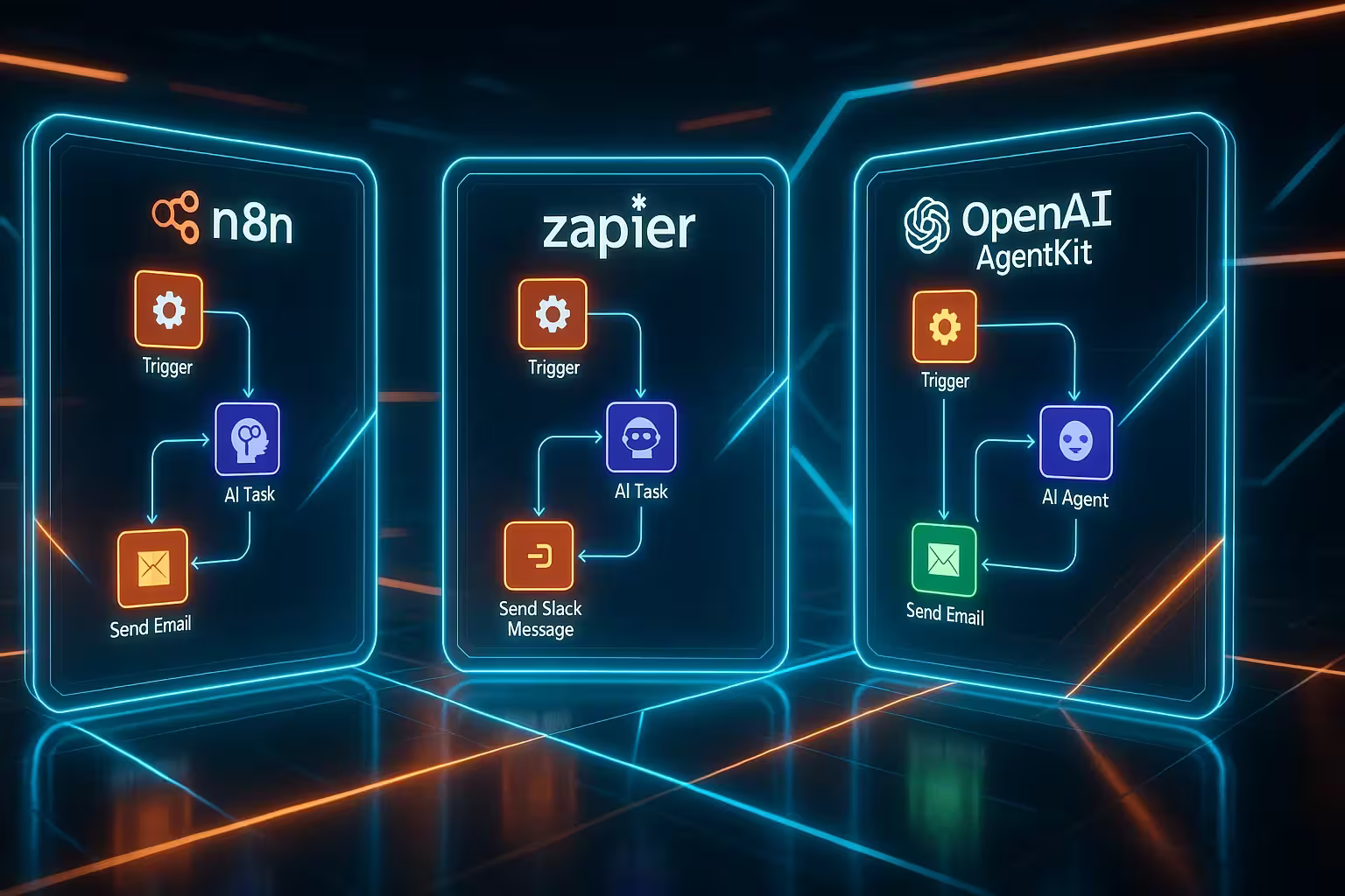 مقایسه n8n با Zapier و OpenAI AgentKit در ۲۰۲۵؛ بهترین ابزار ساخت ایجنت کدام است؟